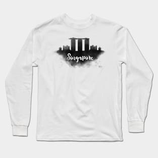 Singapore watercolor Long Sleeve T-Shirt